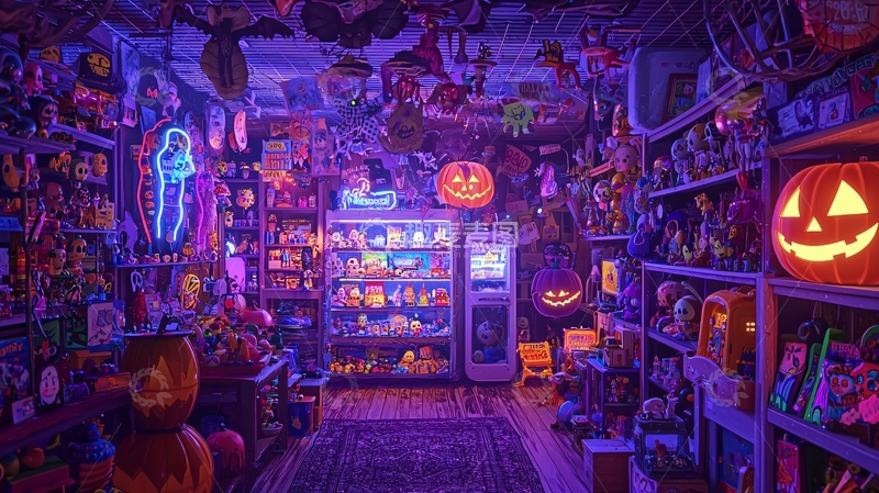 高清大图下载【趣麦麦图】万圣节主题玩具店