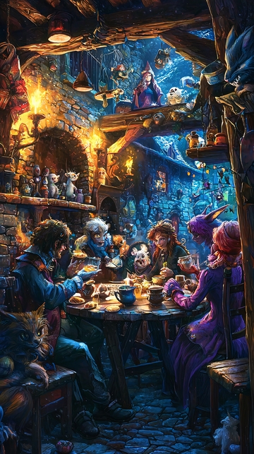 奇幻森林中的温馨聚会