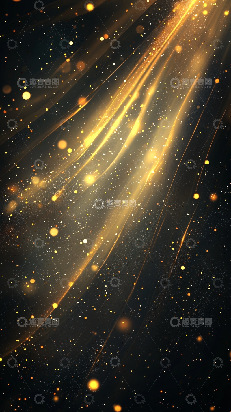 高清大图下载【趣麦麦图】金色流星雨背景图