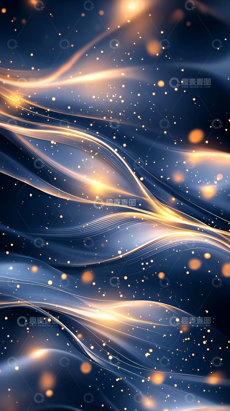 高清大图下载【趣麦麦图】梦幻光波流动背景