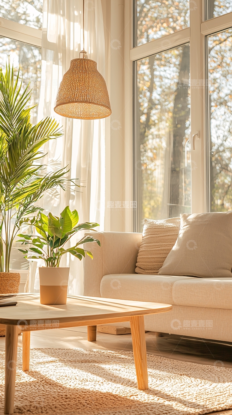 高清大图下载【趣麦麦图】温馨自然客厅阳光明媚