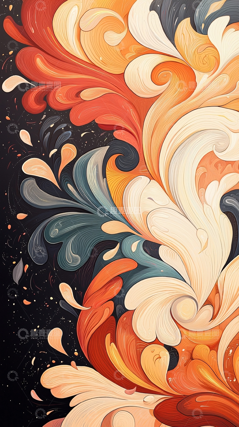 高清大图下载【趣麦麦图】抽象色彩流动艺术背景