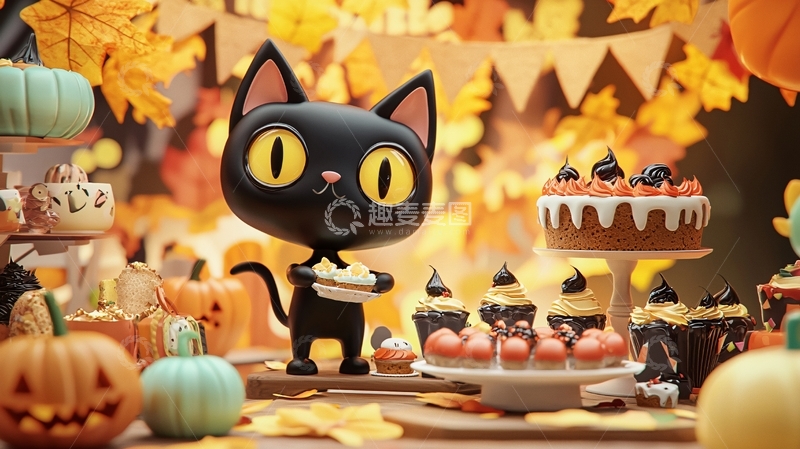 高清大图下载【趣麦麦图】万圣节主题蛋糕和甜点展示