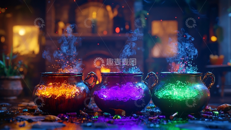 高清大图下载【趣麦麦图】魔法药水锅高清图片