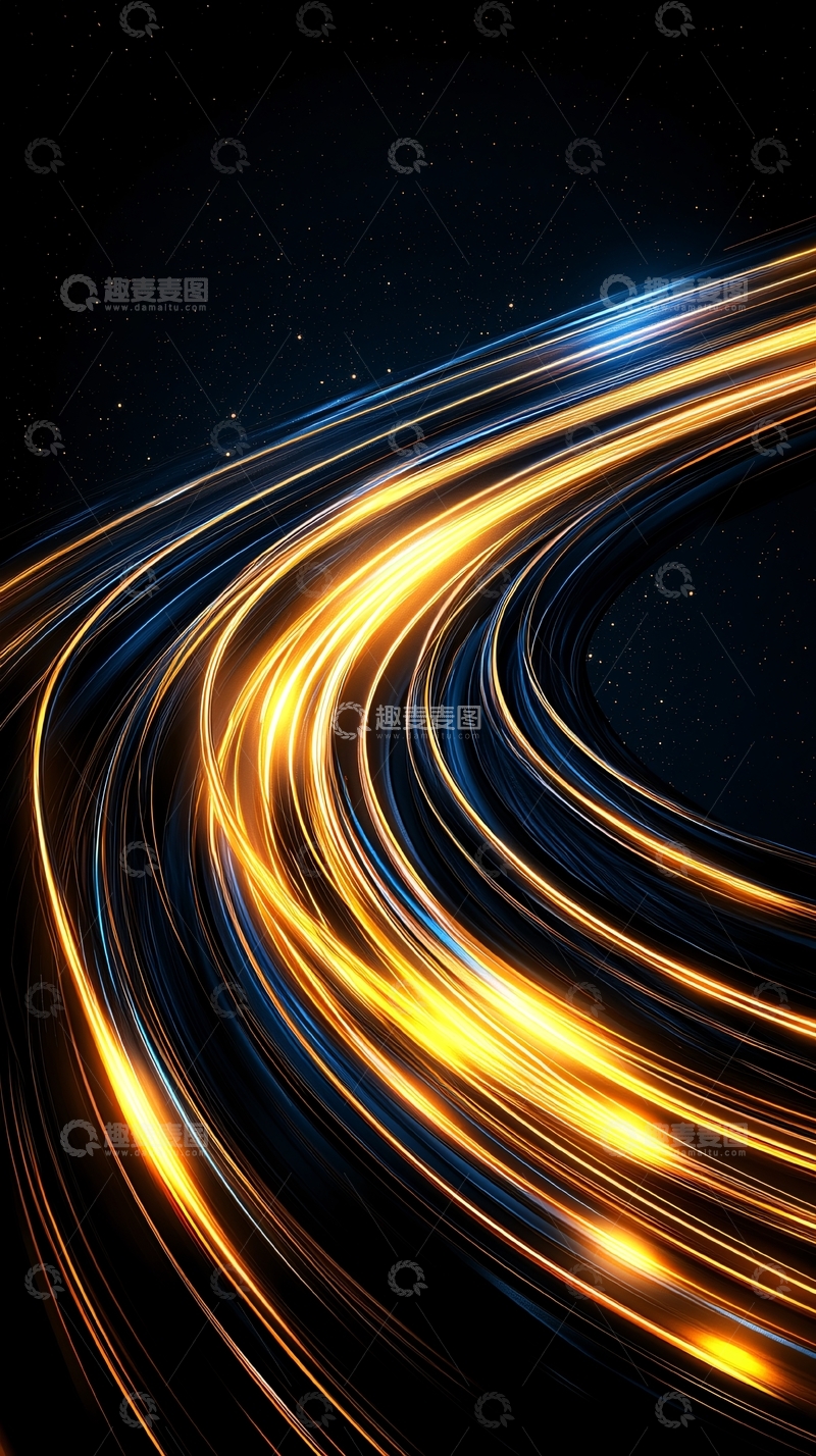 高清大图下载【趣麦麦图】光速流动的宇宙轨迹