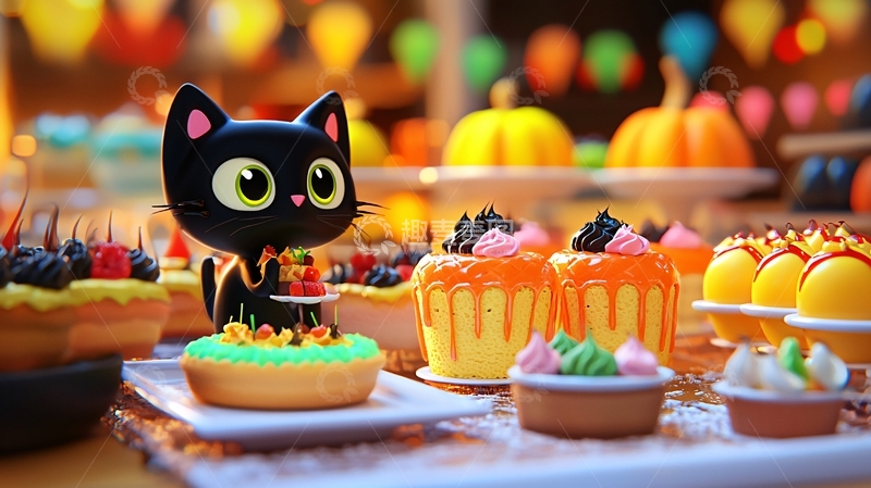 高清大图下载【趣麦麦图】万圣节主题蛋糕和甜点展示
