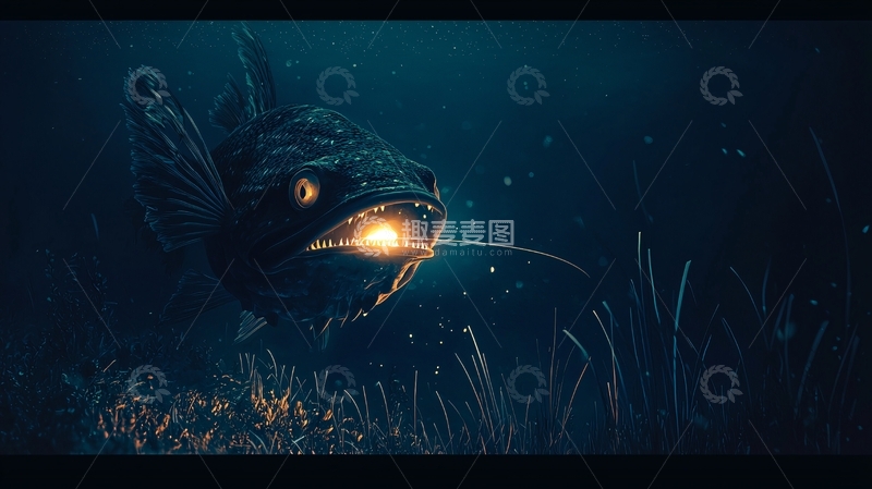 高清大图下载【趣麦麦图】深海发光鱼高清图片