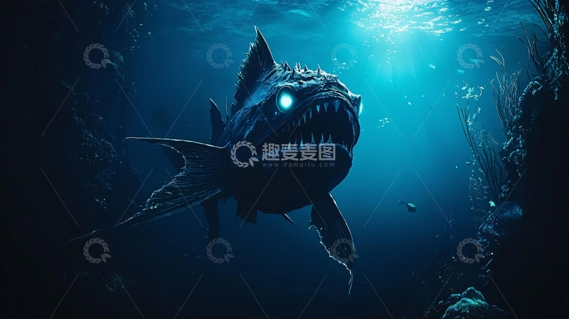 高清大图下载【趣麦麦图】深海巨口鱼高清图片