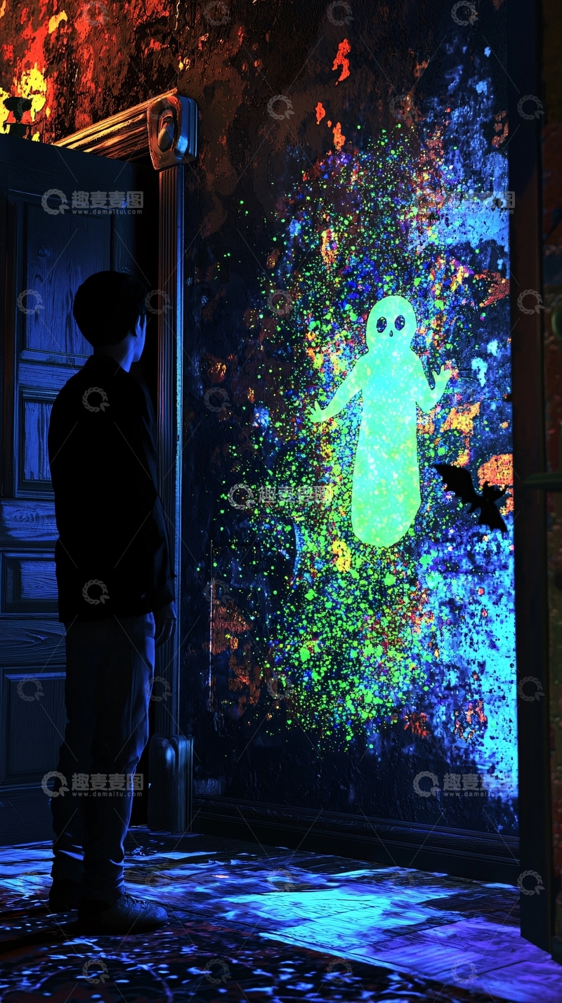 高清大图下载【趣麦麦图】幽灵门廊神秘夜景