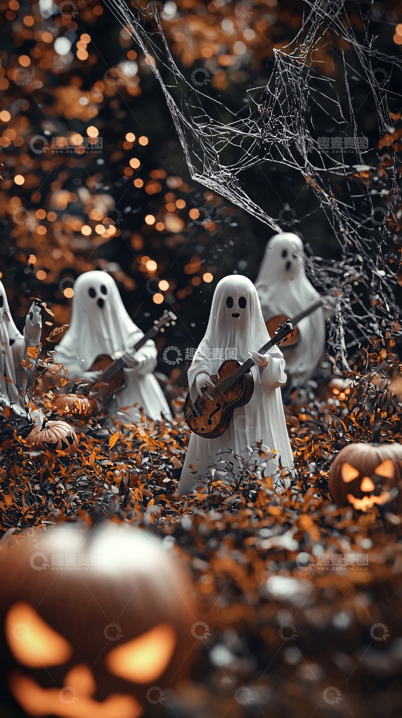 高清大图下载【趣麦麦图】万圣节鬼魂音乐会