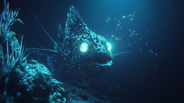 深海发光鱼高清图片