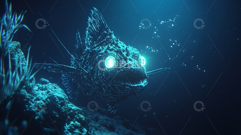 高清大图下载【趣麦麦图】深海发光鱼高清图片