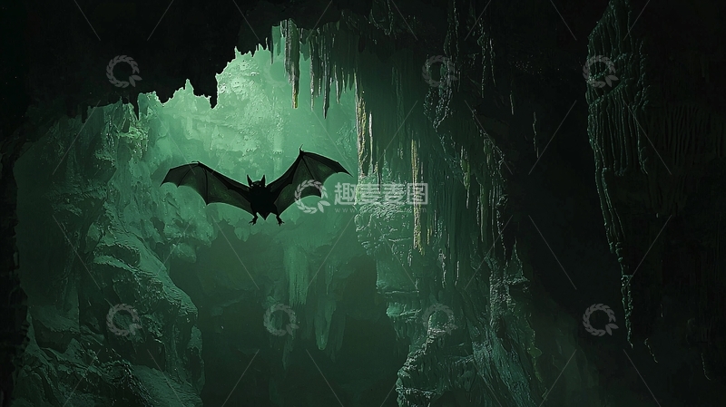 高清大图下载【趣麦麦图】深邃洞穴中的蝙蝠