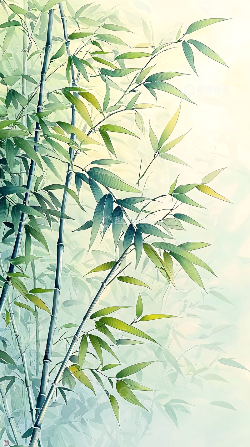 高清大图下载【趣麦麦图】翠竹清风自然风景画