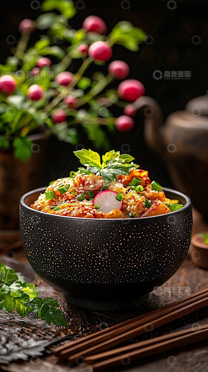 高清大图下载【趣麦麦图】日式拉面碗与食材搭配