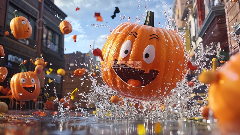 高清大图下载【趣麦麦图】万圣节南瓜狂欢派对