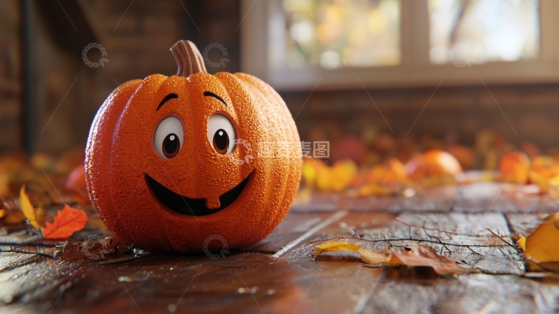 高清大图下载【趣麦麦图】秋天的南瓜灯装饰