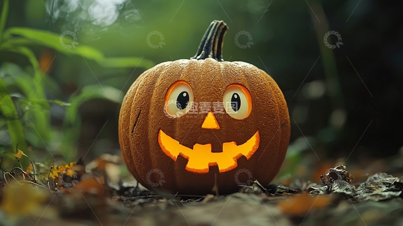 高清大图下载【趣麦麦图】万圣节南瓜灯夜景