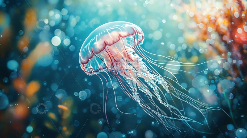 高清大图下载【趣麦麦图】水母海洋生物高清壁纸