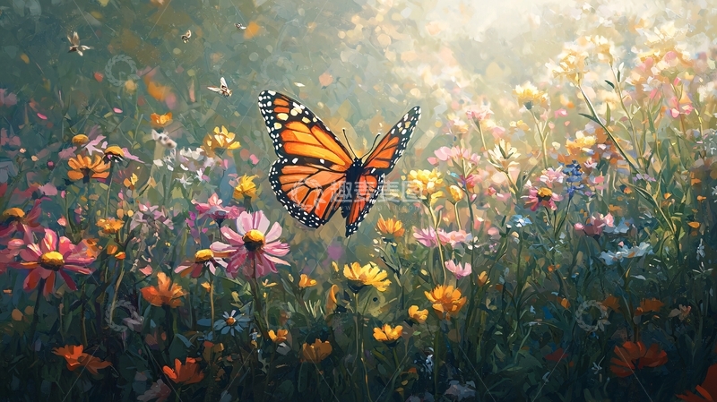 高清大图下载【趣麦麦图】蝴蝶花海自然风光