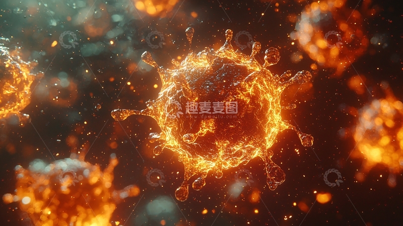 高清大图下载【趣麦麦图】浮动细胞核与分裂光点