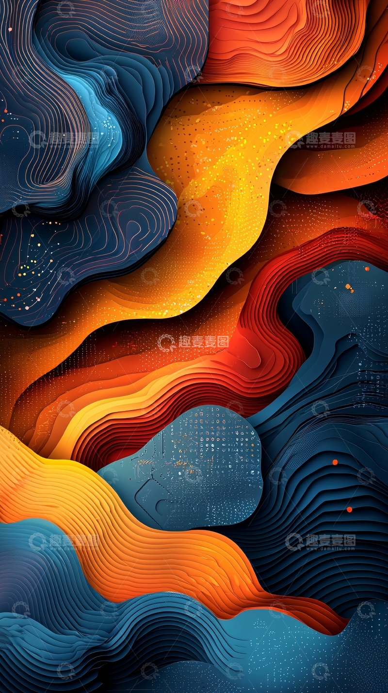 高清大图下载【趣麦麦图】发光弧形与科技流动感