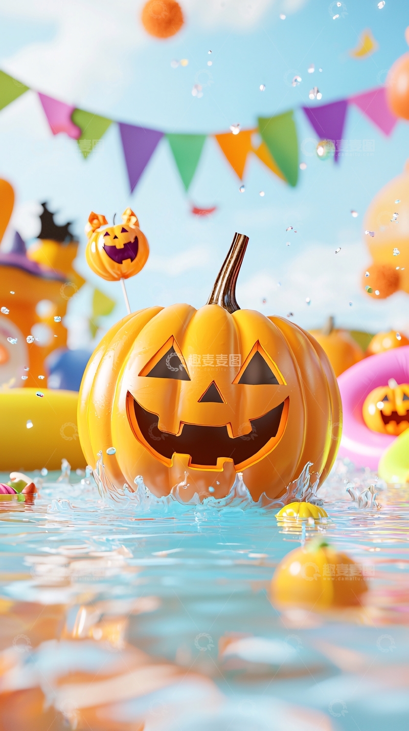 高清大图下载【趣麦麦图】万圣节南瓜派对场景
