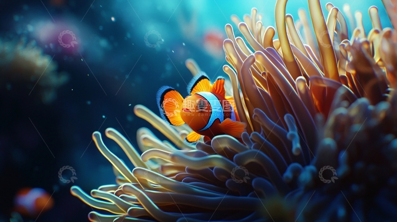 高清大图下载【趣麦麦图】海葵中的小丑鱼