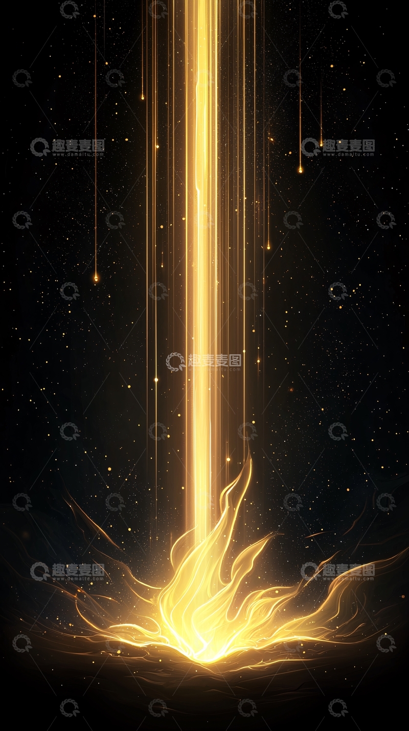 高清大图下载【趣麦麦图】流星雨与火焰
