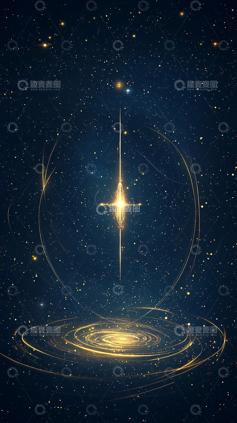 高清大图下载【趣麦麦图】宇宙星系动态光效背景图