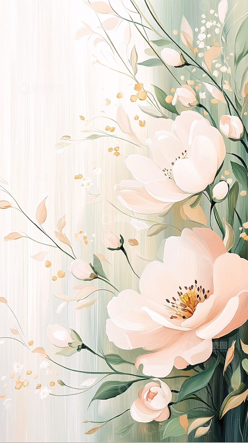 高清大图下载【趣麦麦图】淡雅花卉背景图