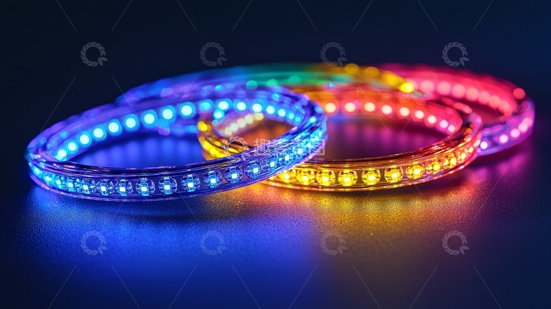 高清大图下载【趣麦麦图】科技光晕与蜂巢点阵背景