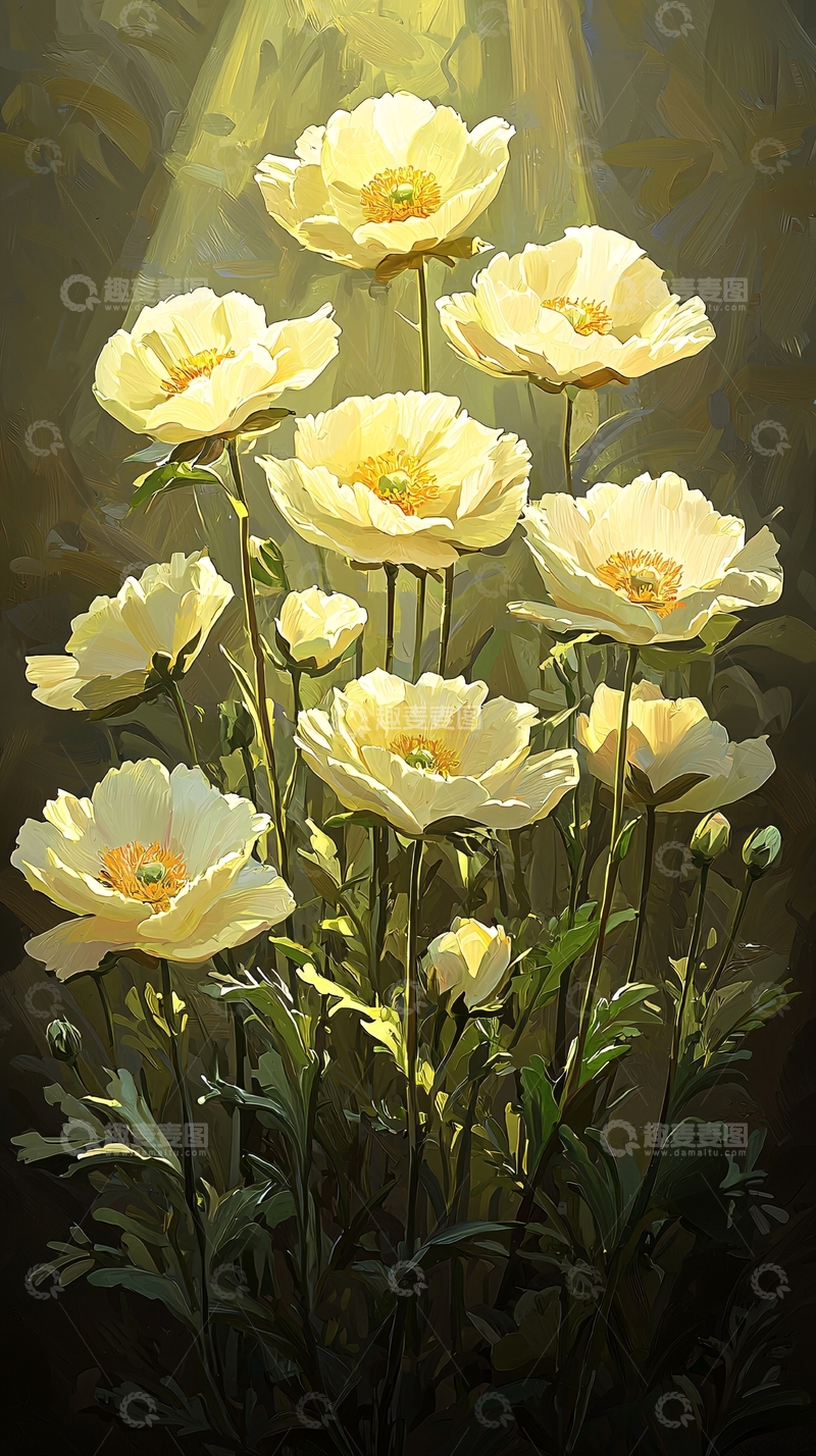 高清大图下载【趣麦麦图】黄色罂粟花丛