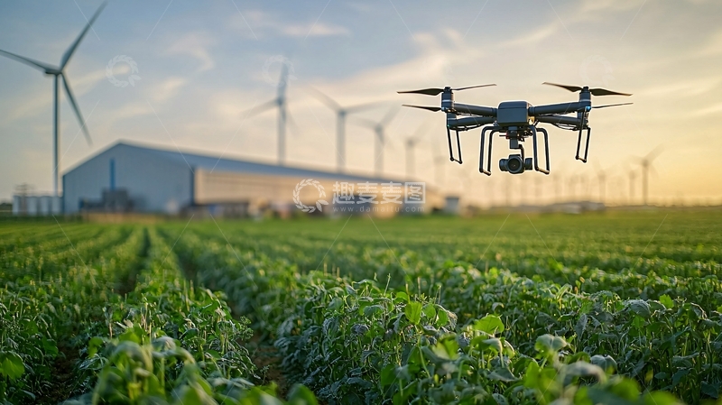 高清大图下载【趣麦麦图】智能农业无人机厂外景
