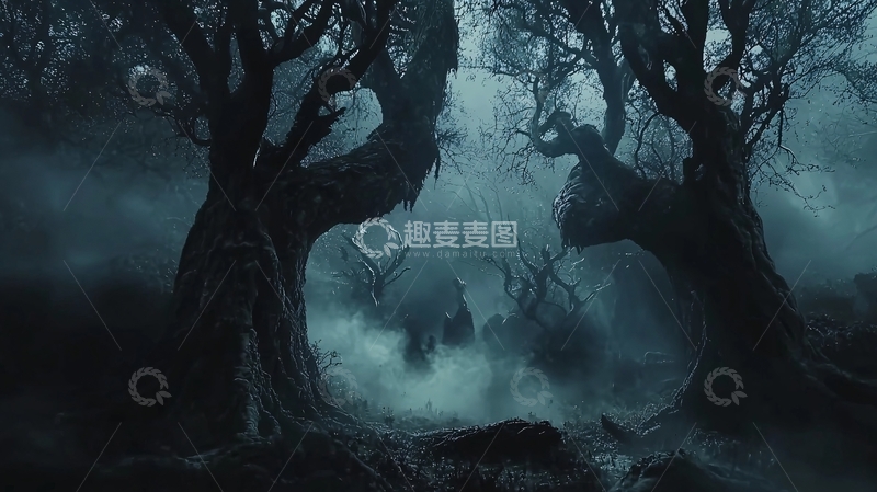 高清大图下载【趣麦麦图】幽暗森林中的神秘生物