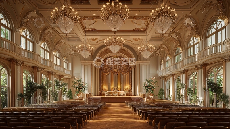 高清大图下载【趣麦麦图】豪华酒店宴会厅舞台与灯光设计