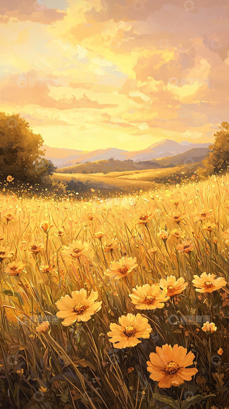 高清大图下载【趣麦麦图】金色田野上的向日葵