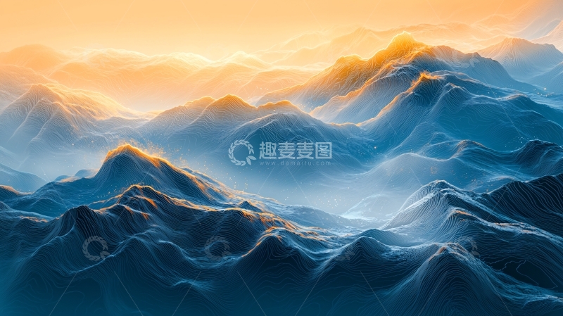 高清大图下载【趣麦麦图】祥云瑞影冬松画卷