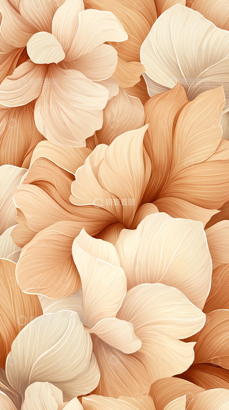 高清大图下载【趣麦麦图】温暖色调花卉背景图