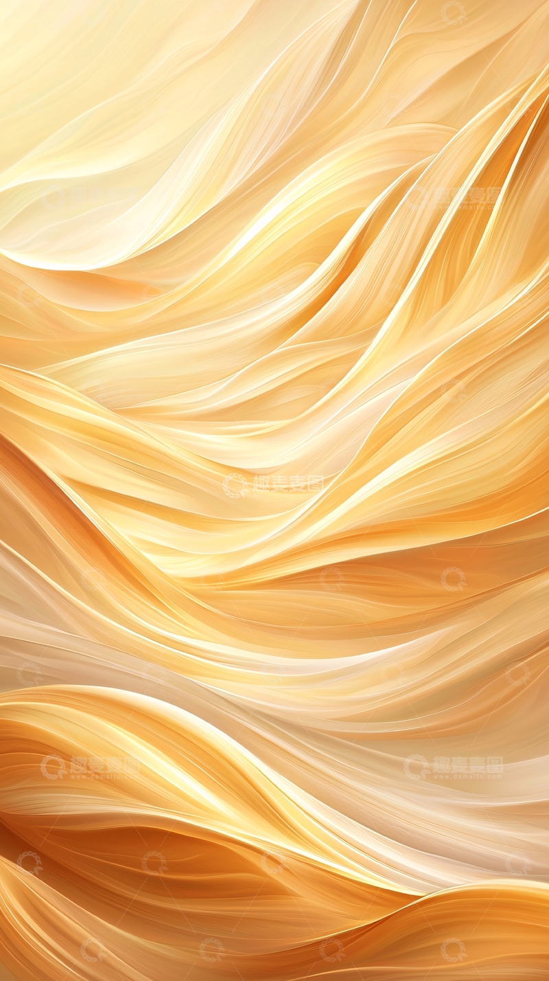 高清大图下载【趣麦麦图】金色波浪抽象背景