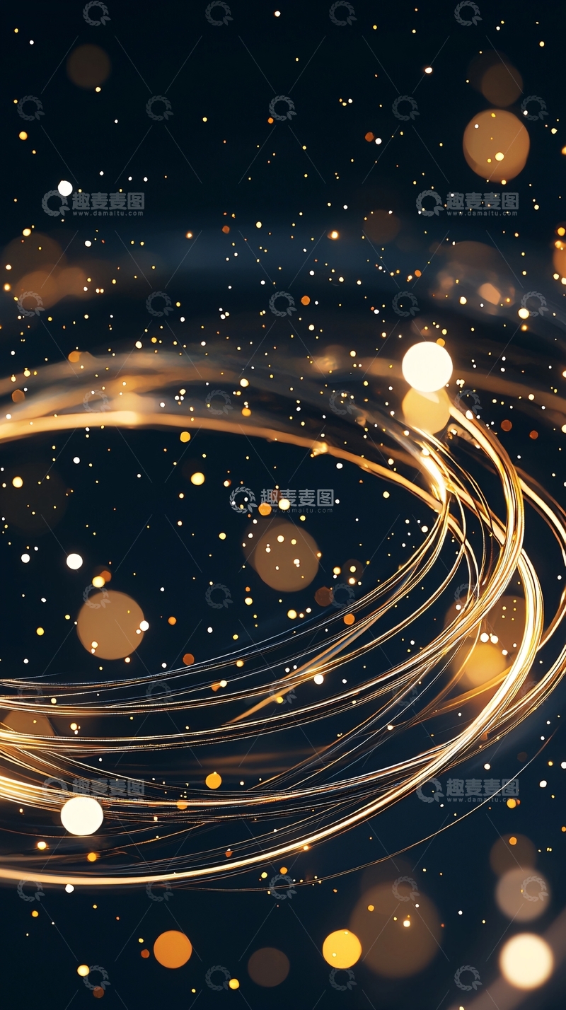 高清大图下载【趣麦麦图】光圈流动夜景背景