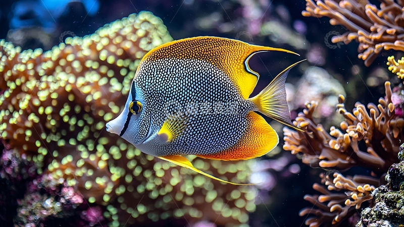 高清大图下载【趣麦麦图】热带鱼珊瑚礁海洋生物