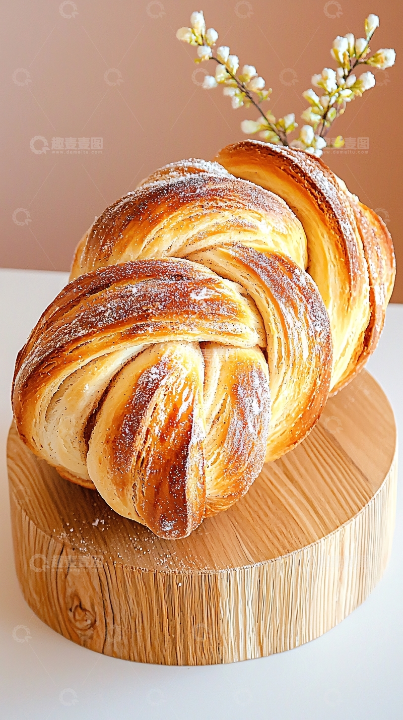 高清大图下载【趣麦麦图】金黄辫子面包
