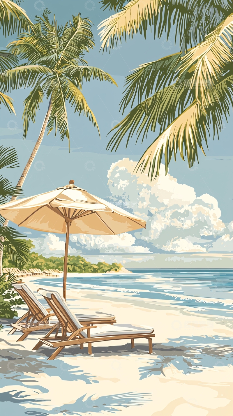 高清大图下载【趣麦麦图】热带海滩度假风光