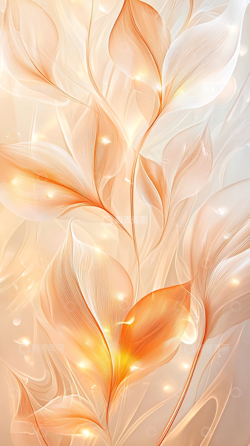 高清大图下载【趣麦麦图】抽象花卉艺术背景图