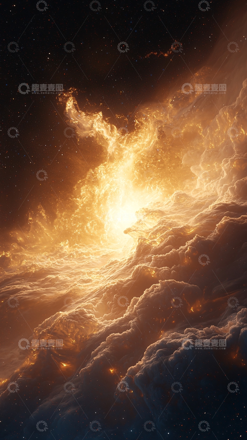 高清大图下载【趣麦麦图】星云与火焰的壮丽景象