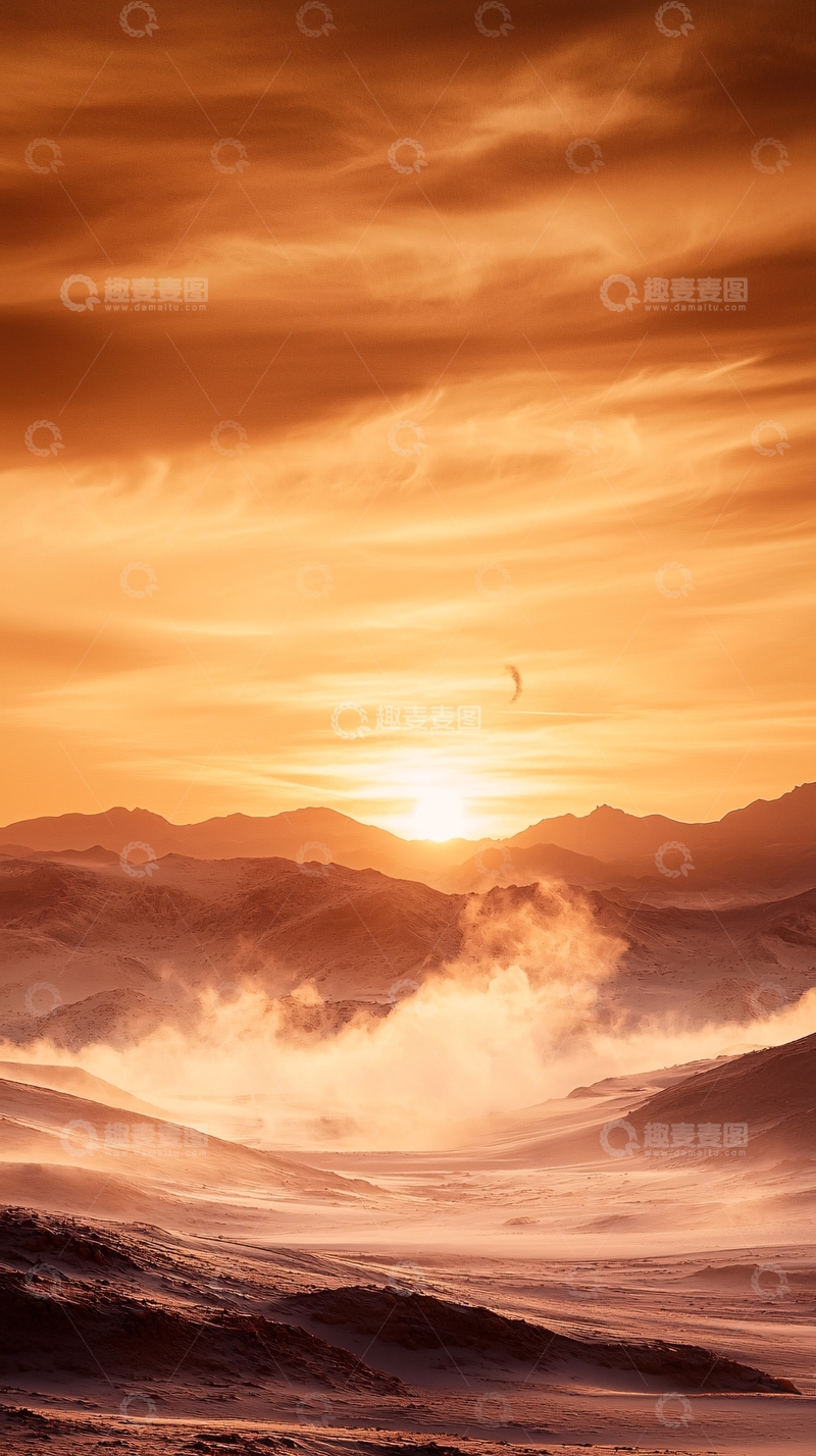 高清大图下载【趣麦麦图】沙漠日落风景