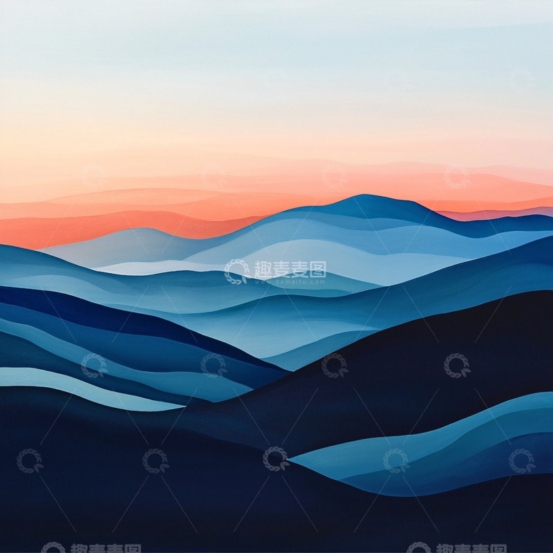 高清大图下载【趣麦麦图】现代极简风景画