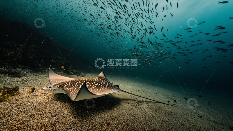 高清大图下载【趣麦麦图】海底海星与鱼群的美丽景象