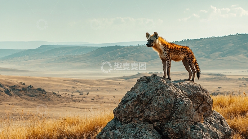 高清大图下载【趣麦麦图】非洲草原上的鬣狗